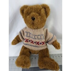 Walmart Brown Bear Plush 19 Inch Knit Sweater Stuffed Animal Toy